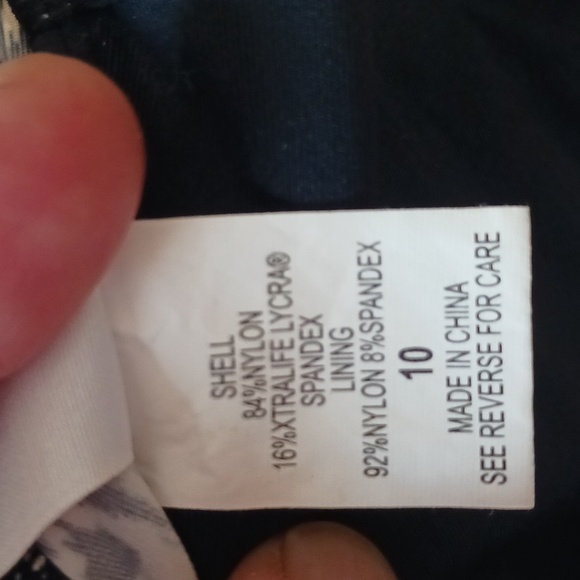 Badgley Mischka wrap halter one piece tankini swimsuit - 10 - brown/black - Picture 6 of 8